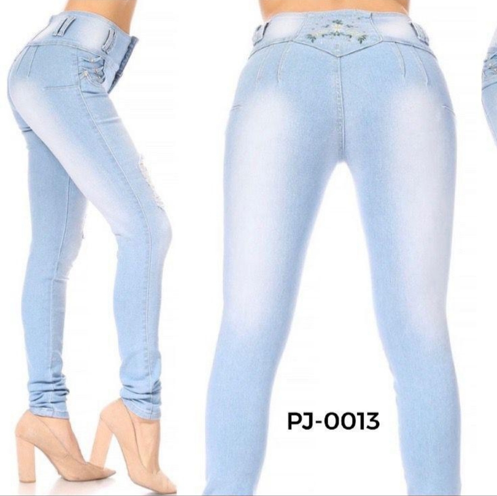 PJ-0013 Colombian Design Push Up Levanta Cola Sexy Skinny Jeans.